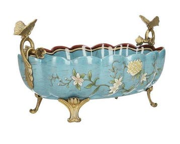 Plateau - Bronze, Porcelaine