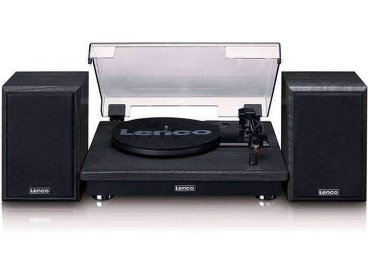 Lenco LS-100BK - Platenspeler - Bluetooth 5.3 - 2 externe, Audio, Tv en Foto, Platenspelers, Nieuw, Verzenden