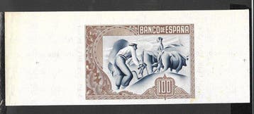 Spanje. - 100 Pesetas 1937 - Banco de España, Bilbao - Con, Postzegels en Munten