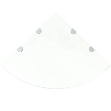 vidaXL Hoekschap met chromen dragers transparant 45x45 cm, Verzenden, Nieuw