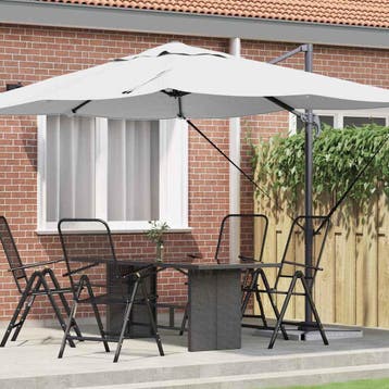 vidaXL Parasol 351 x 250 x 260 cm Polyester en Aluminium, Tuin en Terras, Verzenden, Nieuw