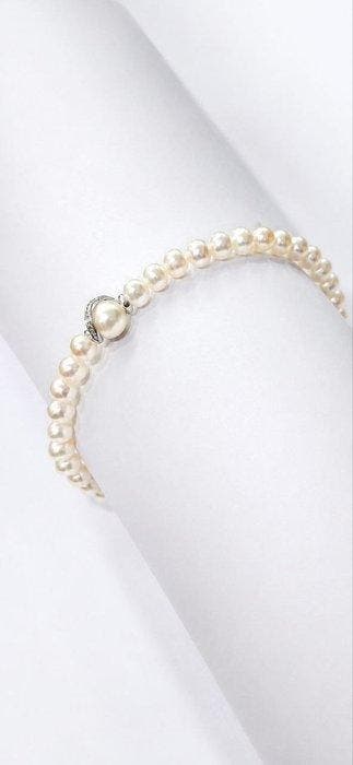 Zonder minimumprijs - Armband - 18 karaat Witgoud Parel, Bijoux, Sacs & Beauté, Bracelets