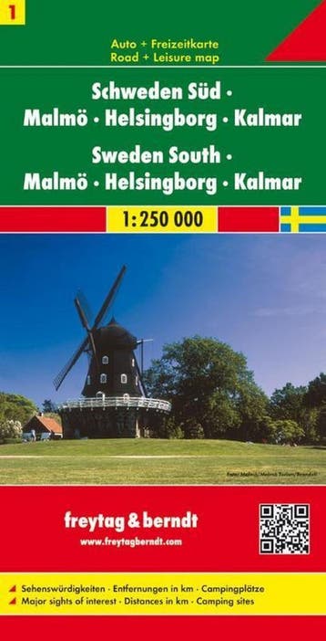 F&B Wegenkaart Zweden - 1 Zuid, Malmö / F&B Wegenkaarten, Verzenden, Gelezen