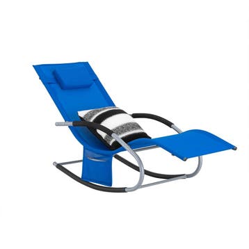2dekans | SoBuy Ligstoel OGS28-KB - Met Schommelpoten en, Tuin en Terras, Tuinsets en Loungesets, Ophalen of Verzenden, Nieuw