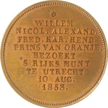 Nederland. Gulden ontwerp 1853 in PCGS slab SP64 BN