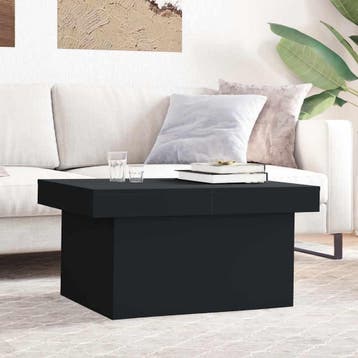 vidaXL Salontafel 80x55x40 cm bewerkt hout zwart, Verzenden, Nieuw
