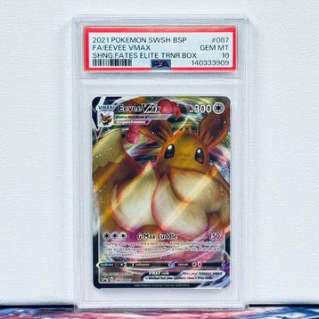 Pokémon Graded card - FA/EEVEE VMAX #087 - Pokémon - PSA 10, Nieuw