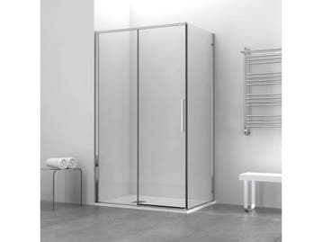 Veiling - Design Douchecabine Chroom 140x90 cm – 6 mm Veil, Bricolage & Construction, Sanitaire