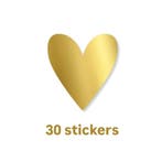 30 sticker  Goudfolie hartje - Liefde - valentijn (Stickers), Ophalen of Verzenden, Nieuw, Sticker