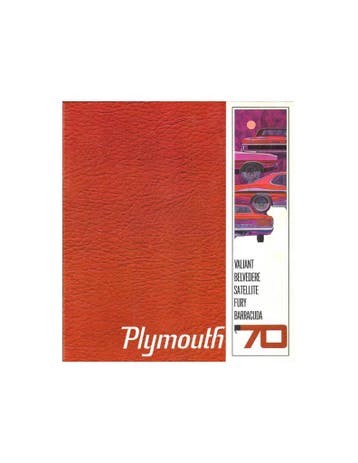 1970 PLYMOUTH PROGRAMMA BROCHURE ENGELS (USA), Nieuw