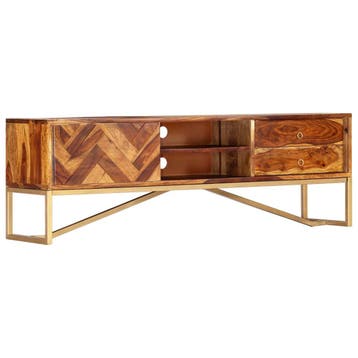 vidaXL Tv-meubel 140x30x45 cm massief acaciahout, Huis en Inrichting, Verzenden, Nieuw