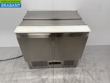 RVS Saladette Koelwerkbank 2 Deuren 90 cm 230V Horeca, Ophalen of Verzenden, Nieuw in verpakking