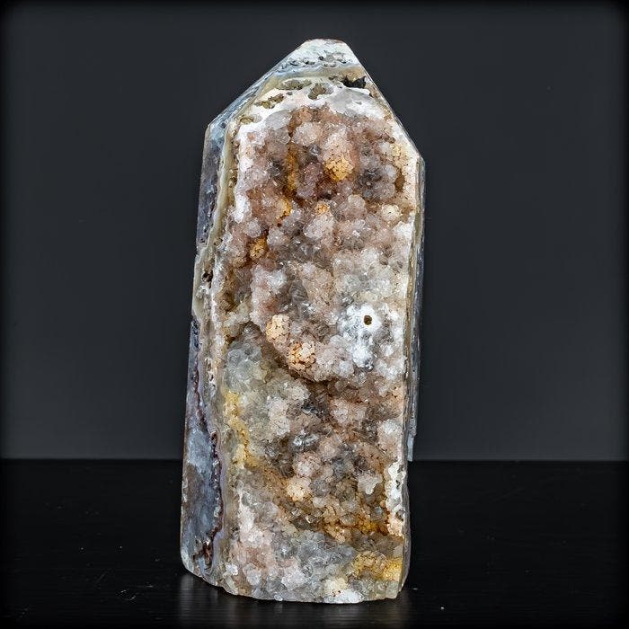 Natuurlijke agaat chalcedoon obelisk kristal, zeer, Verzamelen, Mineralen en Fossielen