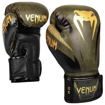 Venum Impact Muay Thai Bokshandschoenen Khaki Goud, Verzenden, Nieuw, Bokshandschoenen