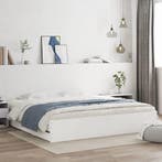 vidaXL Bedframe met lades bewerkt hout wit 160x200 cm, Verzenden, Nieuw