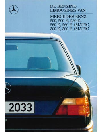 1988 MERCEDES BENZ E KLASSE BROCHURE NEDERLANDS, Nieuw