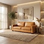 Leren bank Energy - 3 zits - Kenia Cognac (cognac) - Poten, Ophalen of Verzenden
