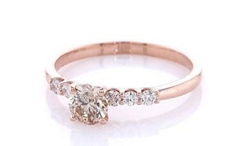 Zonder minimumprijs - Ring - 14 karaat Roségoud - 0.74ct., Nieuw