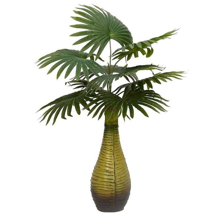 vidaXL Kunstpalmplant 9 bladeren 65 cm groen, Huis en Inrichting, Woonaccessoires | Kunstplanten en Kunstbloemen, Nieuw, Verzenden