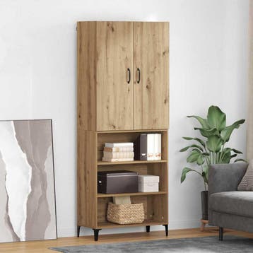 vidaXL Highboard Artisan Eiken 69,5 x 34 x 180 cm Bewerkt, Maison & Meubles, Armoires | Dressoirs, Verzenden