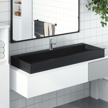 vidaXL Wastafel 120x46x11 cm gegoten mineraal/marmer, Verzenden