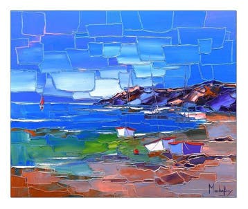 Caroline Mandrafina - Pfleger  Plage sauvage  Pays basque, Antiek en Kunst