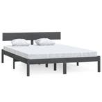 Houten bed 120x190 grijs: 54% korting - Retour deal, Huis en Inrichting, Slaapkamer | Bedden, Gebruikt, Verzenden, 190 cm of minder