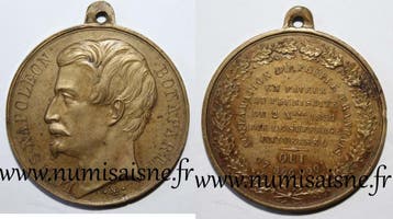 1851 France Frankreich Medaille Praesident Louis Napoléon.., Verzenden