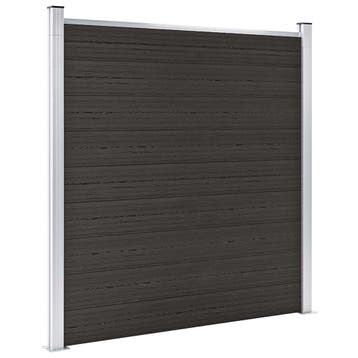vidaXL Schuttingpaneel 180x186 cm HKC zwart, Verzenden