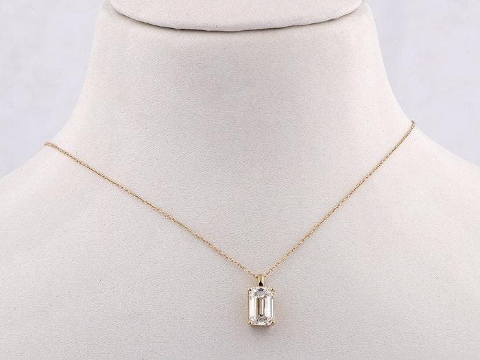 Ketting met hanger - 14 karaat Geel goud - 3.05ct. tw., Handtassen en Accessoires, Antieke sieraden