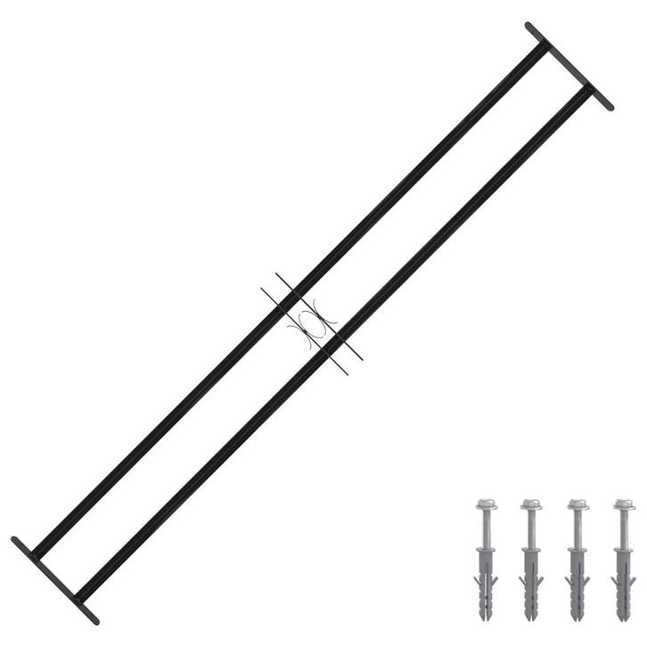 vidaXL Raam Rooster 176 x 30 cm Gepoedercoat staal Zwart, Doe-het-zelf en Bouw, Raamkozijnen en Schuifdeuren, Nieuw, Verzenden