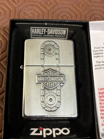 Zippo - Rare Zippo Harley Davidson 2002 Stainless Steel in, Nieuw