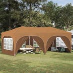 vidaXL Pop-up Feesttent Beige 575 x 288 x 245 cm Oxford Stof, Verzenden, Nieuw