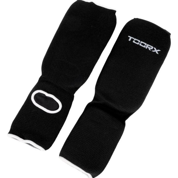 Toorx Fitness Scheenbeschermers met voetbeschermer - stretch, Sport en Fitness, Vechtsporten en Zelfverdediging, Nieuw, Verzenden