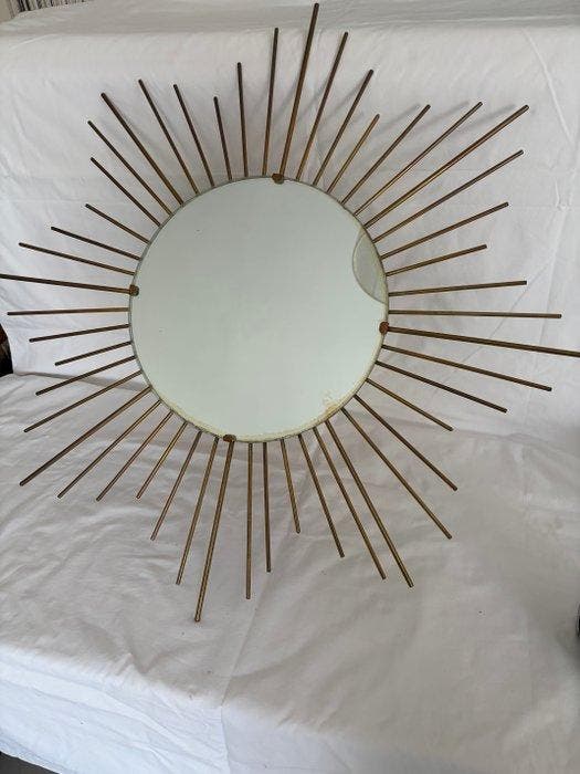 Wandspiegel - Messing, Antiek en Kunst, Curiosa en Brocante