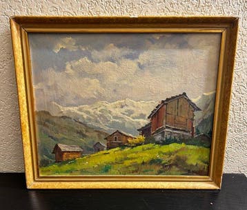 Scuola tedesca (XX), firmato S. Nico - Paesaggio