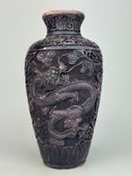 Vase (2) - Composite, Résine - Dragons et décorations, Antiquités & Art