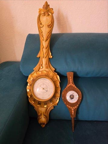 Station météo - Bois - Franz. Barometer Banjo-St