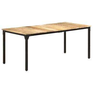 vidaXL Eettafel 180x90x76 cm ruw mangohout, Verzenden, Nieuw