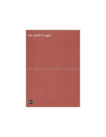 1982 AUDI COUPE BROCHURE NEDERLANDS
