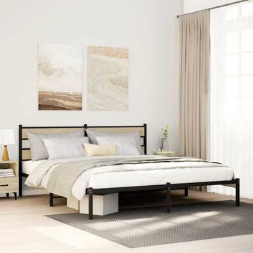 vidaXL Bedframe zonder matras metaal sonoma eikenkleurig, Verzenden