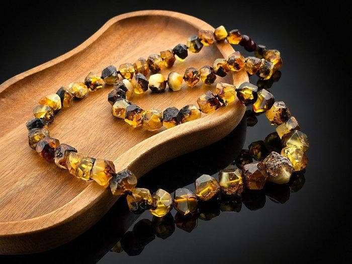 Barnsteen - Natural Baltic Amber Necklace – Handcrafted, Antiek en Kunst, Curiosa en Brocante