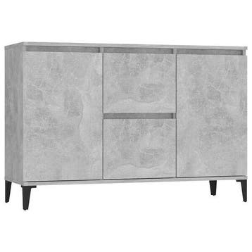 Buffet industriel gris beton 104cm - Retour client -34%, Maison & Meubles, Verzenden, Industrieel