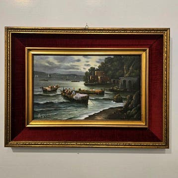 Mario Galanti (XX) - Pescatori a Sorrento