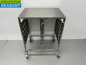 HCB RVS Dubbele regaalwagen 12 x 1/1 GN gastronorm 74 cm, Zakelijke goederen, Ophalen of Verzenden, Nieuw in verpakking