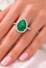 Ring Platina - 2.78ct. tw. Smaragd - Diamant, Handtassen en Accessoires, Ringen, Nieuw