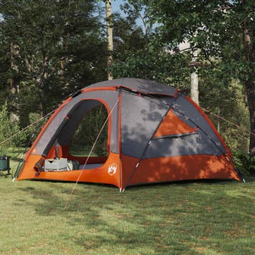 vidaXL Dometent met Verwijderbare Regenfly 12-persoons Grijs, Caravans en Kamperen, Verzenden, Nieuw