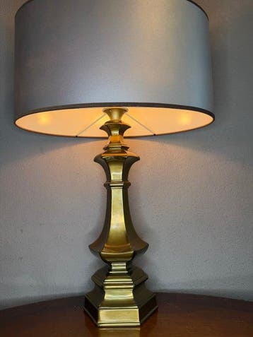 kullmann Lampen - Kolom vloerlamp - Brons, stof -