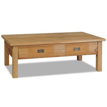 vidaXL Salontafel massief teakhout 100x60x35 cm, Verzenden