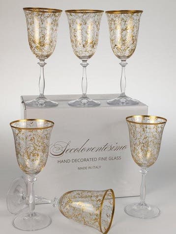 SECOLOVENTESIMO - Kelk (6) - Angela Venice Marble - Kristal,